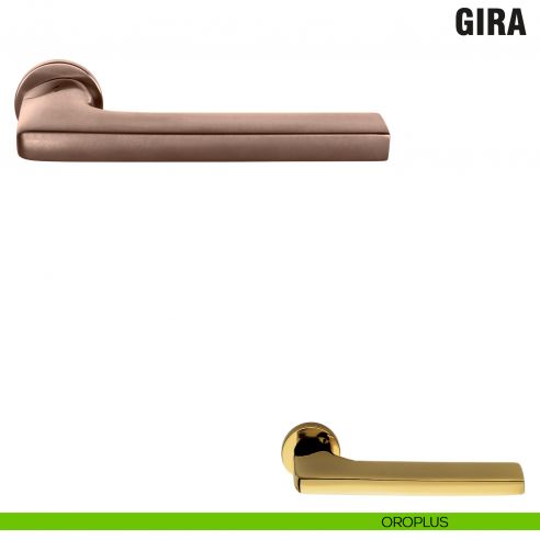 Maniglia per porta Gira Colombo Design con rosetta minimale Zero Evolution - oroplus