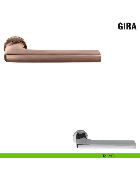 Maniglia per porta Gira Colombo Design con rosetta minimale Zero Evolution - cromo