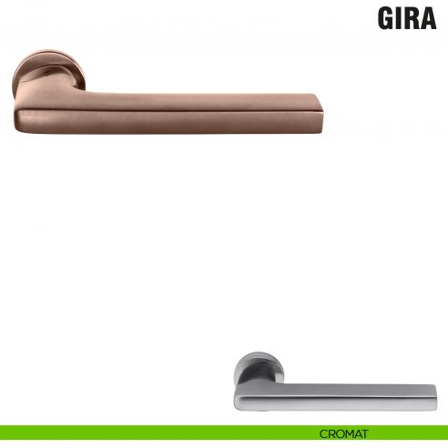 Maniglia per porta Gira Colombo Design con rosetta minimale Zero Evolution - cromat