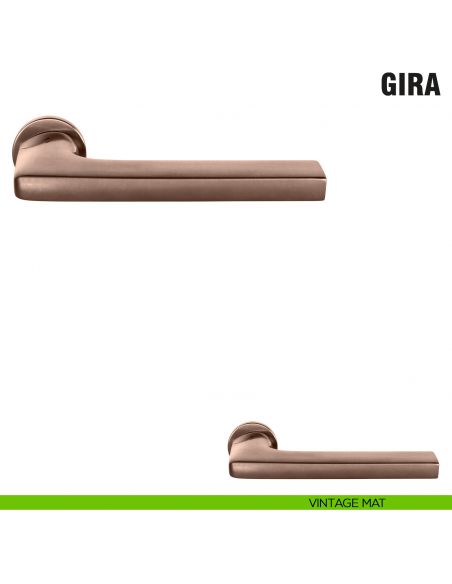 Maniglia per porta Gira Colombo Design con rosetta minimale Zero Evolution - vintage mat