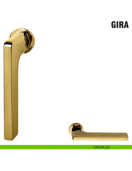 Maniglia per finestra martellina DK Zero Gira Colombo Design con rosetta minimale - oroplus