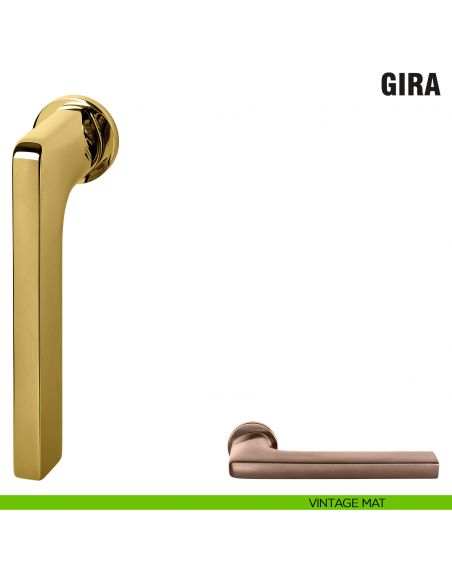 Maniglia per finestra martellina DK Zero Gira Colombo Design con rosetta minimale - vintage mat