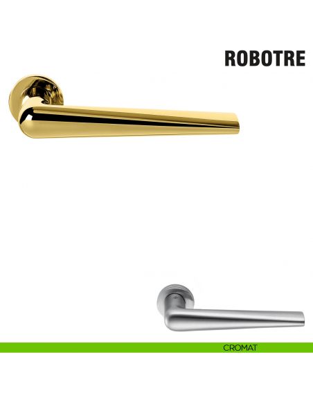 Maniglia per porta Robotre Colombo Design con rosetta minimale Zero Evolution - cromat