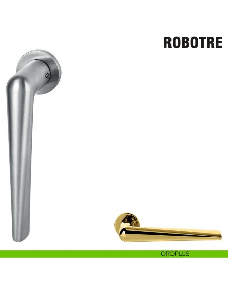 Maniglia per finestra martellina DK Zero Robotre Colombo Design con rosetta minimale - oroplus