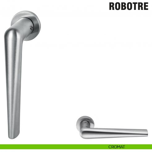 Maniglia per finestra martellina DK Zero Robotre Colombo Design con rosetta minimale - cromat