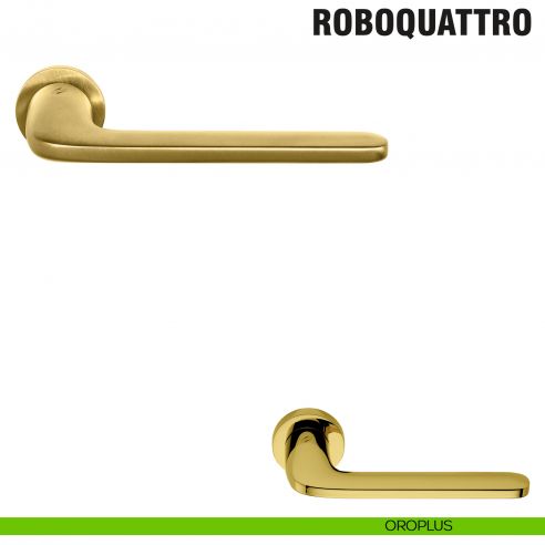 Maniglia per porta Roboquattro Colombo Design con rosetta minimale Zero Evolution - oroplus