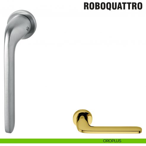 Maniglia per finestra martellina DK Zero Roboquattro Colombo Design con rosetta minimale - oroplus