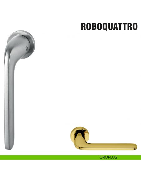 Maniglia per finestra martellina DK Zero Roboquattro Colombo Design con rosetta minimale - oroplus