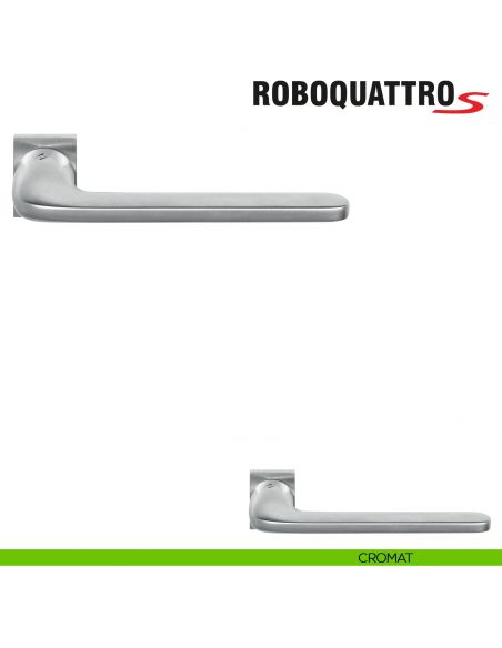 Maniglia per porta Roboquattro S Colombo Design con rosetta minimale Zero Evolution - cromat