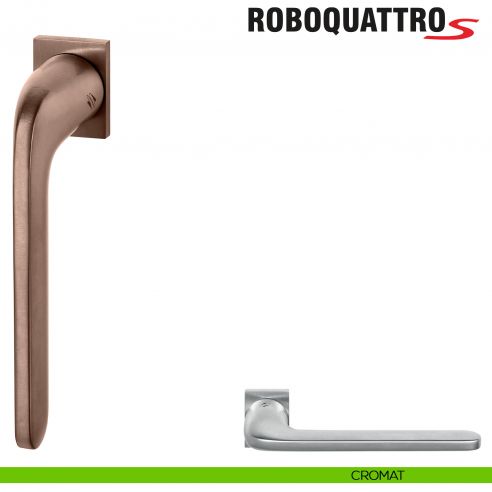 Maniglia per finestra martellina DK Zero Roboquattro S Colombo Design con rosetta minimale - cromat