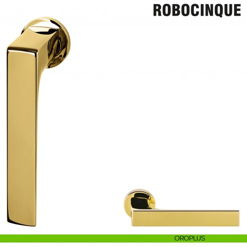 Maniglia per finestra martellina DK Zero Robocinque Colombo Design con rosetta minimale - oroplus