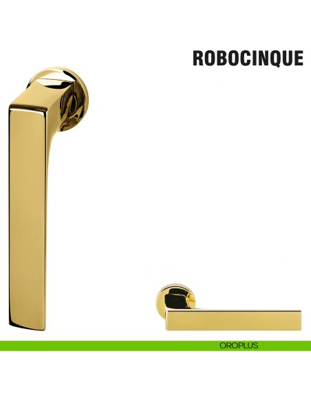 Maniglia per finestra martellina DK Zero Robocinque Colombo Design con rosetta minimale - oroplus