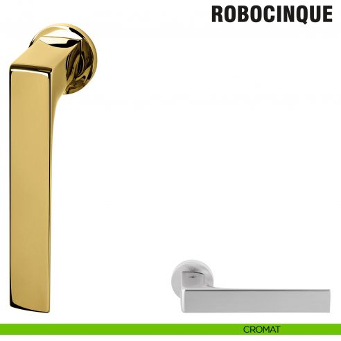 Maniglia per finestra martellina DK Zero Robocinque Colombo Design con rosetta minimale - cromat