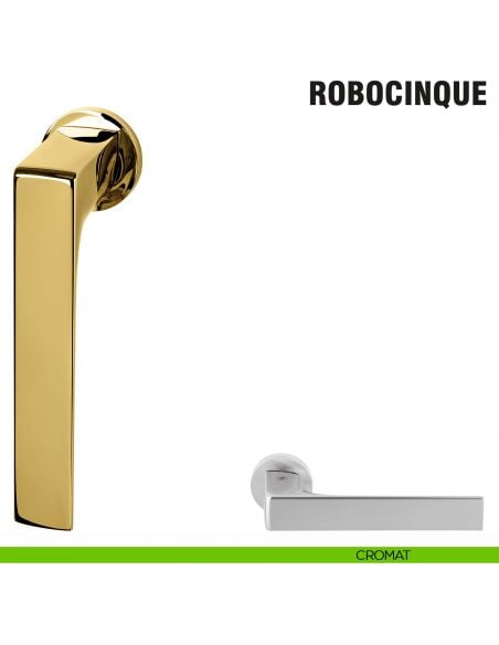 Maniglia per finestra martellina DK Zero Robocinque Colombo Design con rosetta minimale - cromat