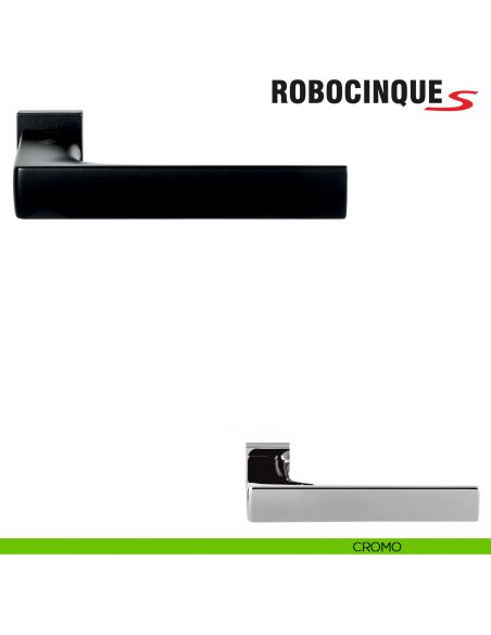 Maniglia per porta Robocinque S Colombo Design con rosetta minimale Zero Evolution - cromo