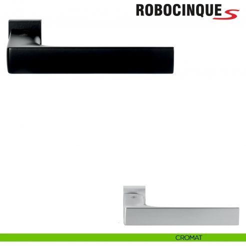 Maniglia per porta Robocinque S Colombo Design con rosetta minimale Zero Evolution - cromat