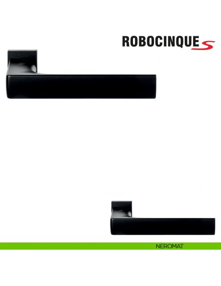 Maniglia per porta Robocinque S Colombo Design con rosetta minimale Zero Evolution - neromat