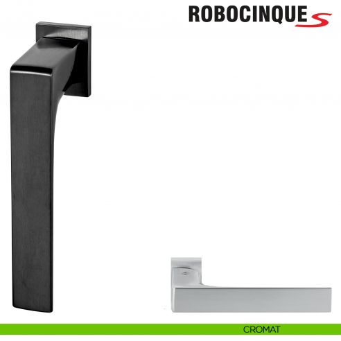 Maniglia per finestra martellina DK Zero Robocinque S Colombo Design con rosetta minimale - cromat