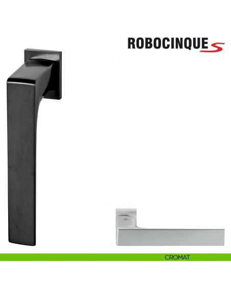 Maniglia per finestra martellina DK Zero Robocinque S Colombo Design con rosetta minimale - cromat