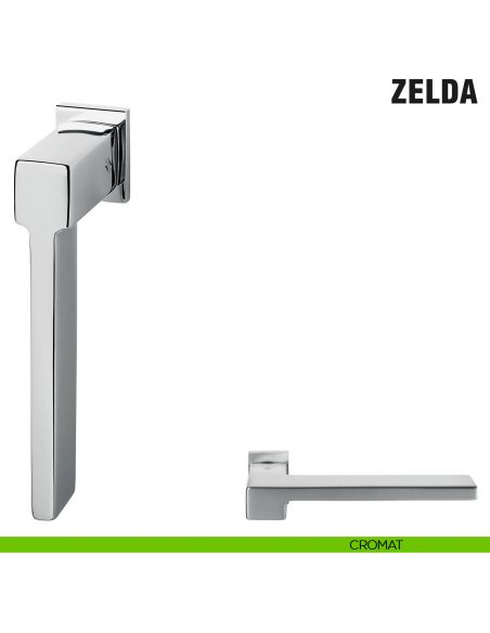 Maniglia per finestra martellina DK Zero Zelda Colombo Design con rosetta minimale - cromat