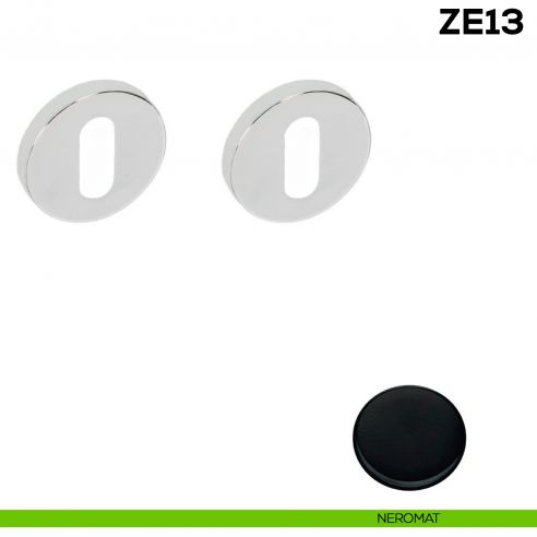 Bocchetta tonda patent per porta Zero Evolution Colombo Design ZE13 - neromat