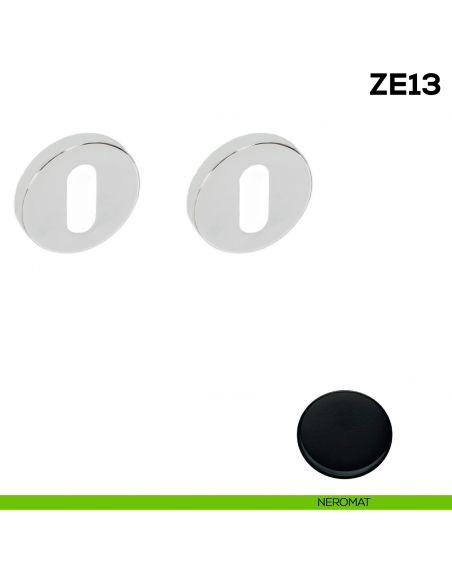 Bocchetta tonda patent per porta Zero Evolution Colombo Design ZE13 - neromat