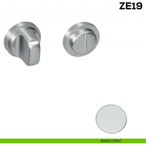 Nottolino per porta Zero Evolution Colombo Design ZE19 BZG/0 con rosetta minimale - biancomat