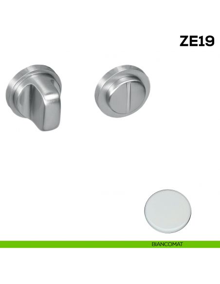 Nottolino per porta Zero Evolution Colombo Design ZE19 BZG/0 con rosetta minimale - biancomat