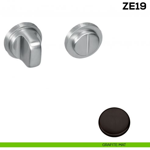 Nottolino per porta Zero Evolution Colombo Design ZE19 BZG/0 con rosetta minimale - grafite mat