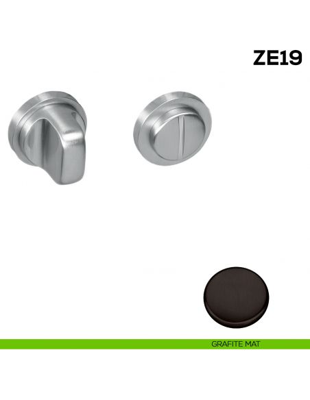 Nottolino per porta Zero Evolution Colombo Design ZE19 BZG/0 con rosetta minimale - grafite mat