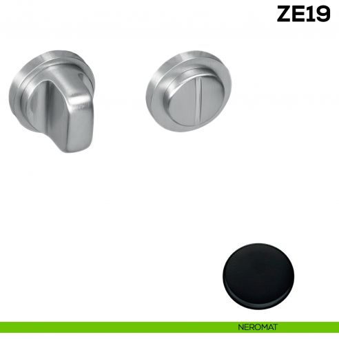 Nottolino per porta Zero Evolution Colombo Design ZE19 BZG/0 con rosetta minimale - neromat