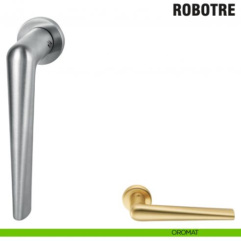 Maniglia per finestra martellina DK Zero Robotre Colombo Design con rosetta minimale - oromat