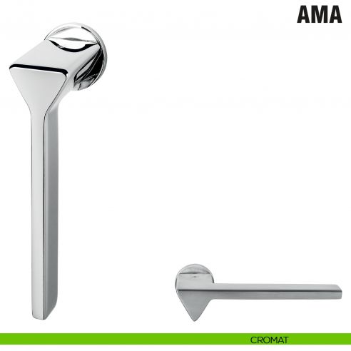 Maniglia per finestra martellina DK Zero Ama Colombo Design con rosetta minimale - cromat