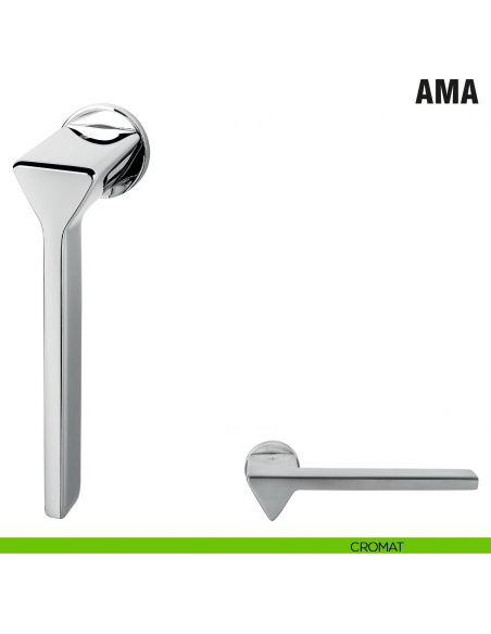 Maniglia per finestra martellina DK Zero Ama Colombo Design con rosetta minimale - cromat