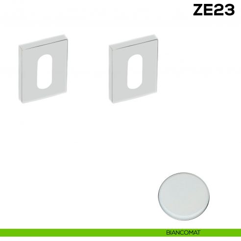 Bocchetta rettangolare patent per porta Zero Evolution Colombo Design ZE23 - biancomat