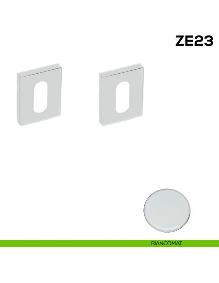 Bocchetta rettangolare patent per porta Zero Evolution Colombo Design ZE23 - biancomat