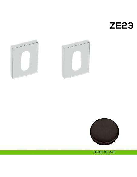 Bocchetta rettangolare patent per porta Zero Evolution Colombo Design ZE23 - grafite mat