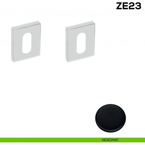 Bocchetta rettangolare patent per porta Zero Evolution Colombo Design ZE23 - neromat