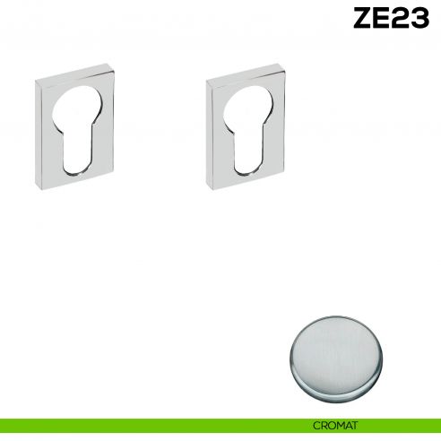 Bocchetta rettangolare yale per porta Zero Evolution Colombo Design ZE23 - foro yale - cromat