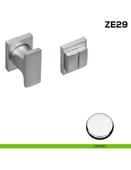 Nottolino per porta Zero Evolution Colombo Design ZE29 BZG/0 con rosetta minimale - CROMO