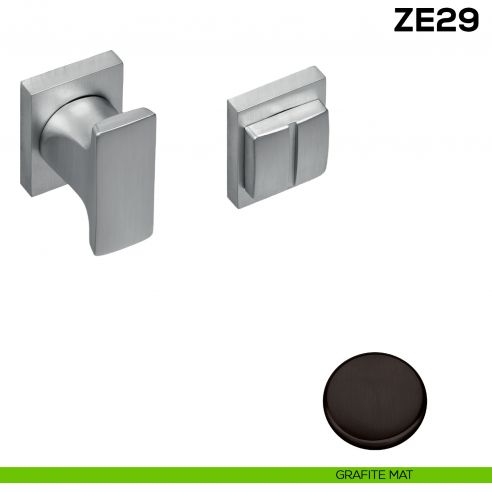 Nottolino per porta Zero Evolution Colombo Design ZE29 BZG/0 con rosetta minimale - GRAFITE MAT