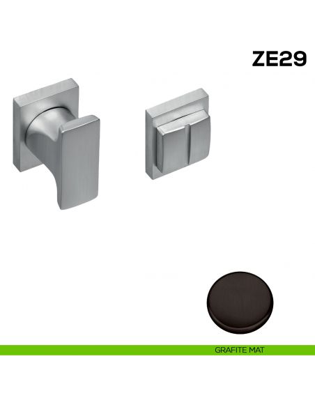 Nottolino per porta Zero Evolution Colombo Design ZE29 BZG/0 con rosetta minimale - GRAFITE MAT