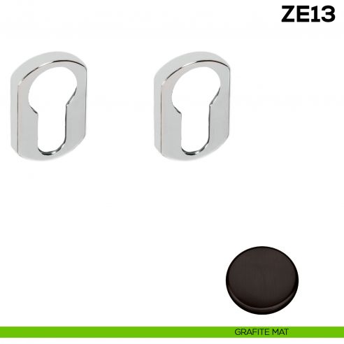 Bocchetta tonda yale per porta Zero Evolution Colombo Design ZE13 - grafite mat