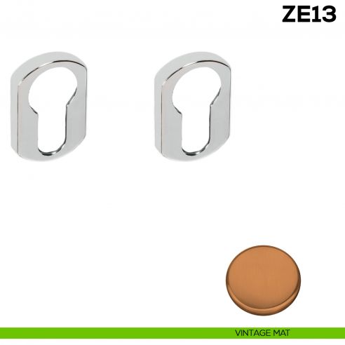 Bocchetta tonda yale per porta Zero Evolution Colombo Design ZE13 - vintage mat