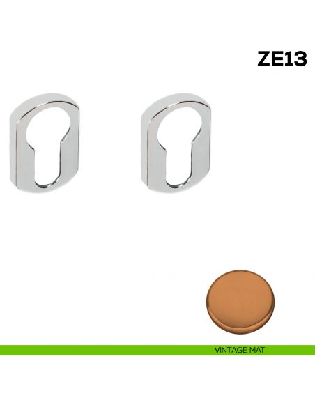 Bocchetta tonda yale per porta Zero Evolution Colombo Design ZE13 - vintage mat