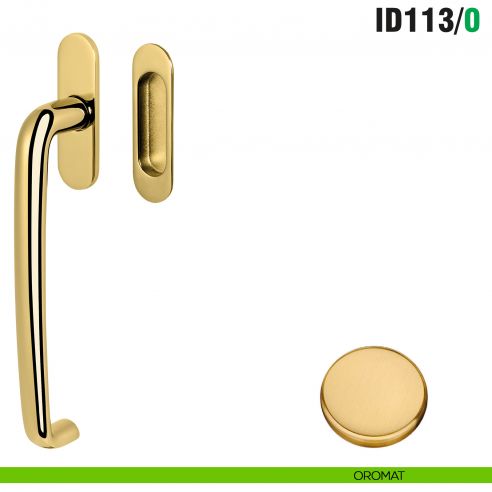 Maniglione per alzante scorrevole ID113/0 singolo Colombo Design con placca minimale Zero Evolution - oromat