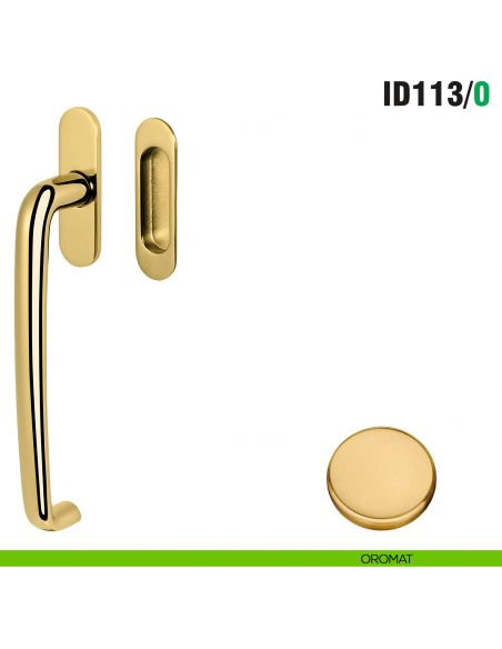 Maniglione per alzante scorrevole ID113/0 singolo Colombo Design con placca minimale Zero Evolution - oromat