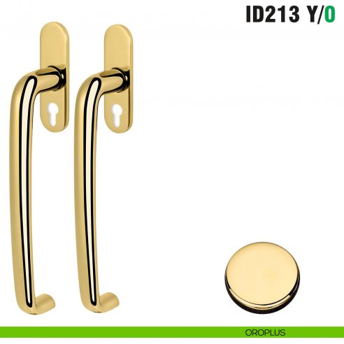 Maniglione per alzante scorrevole ID213 Y/0 accoppiato Colombo Design con placca minimale Zero Evolution - oroplus