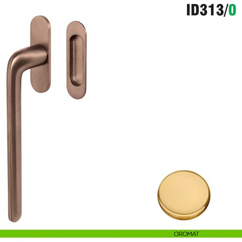 Maniglione per alzante scorrevole ID313/0 singolo Colombo Design con placca minimale Zero Evolution - oromat