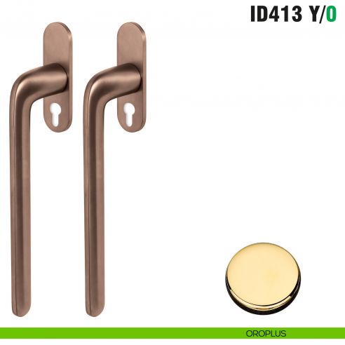 Maniglione per alzante scorrevole ID413 Y/0 accoppiato Colombo Design con placca minimale Zero Evolution - oroplus